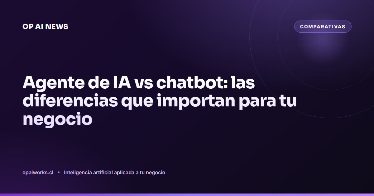 Agente de IA vs chatbot: las diferencias que importan para tu negocio