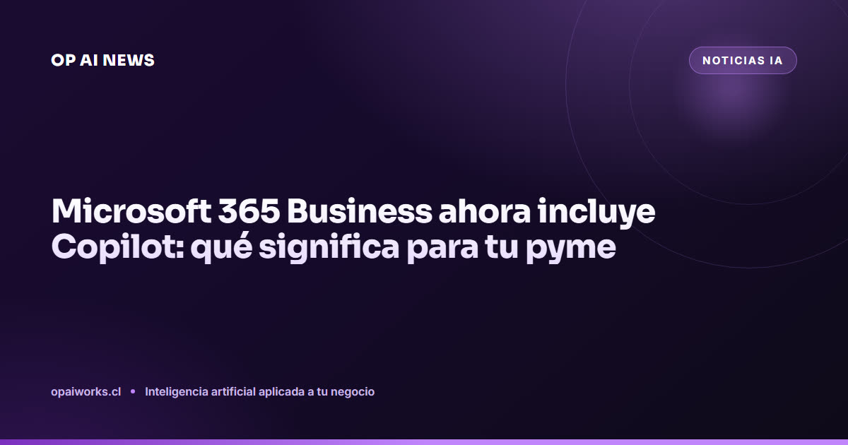 Microsoft 365 Business ahora incluye Copilot: qué significa para tu pyme